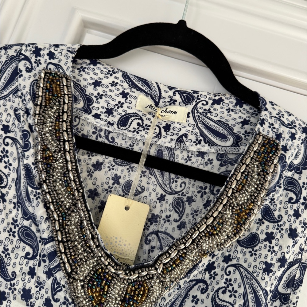 Paisley Print Sun Dress Coverup